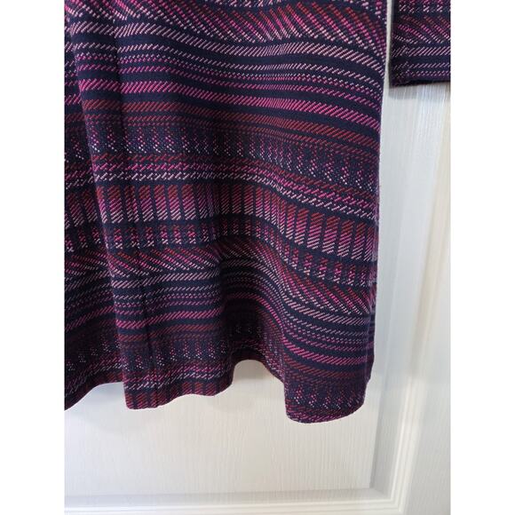 Amanda Uprichard Paxton Juniper Stripe Purple Plunge V-Neck Mini Knit Dress, XS - Picture 12 of 12